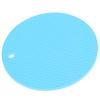 Round Shape Mat Food Grade Thickened Silicone Placemat Insulation Pad Microwave Oven MatBlue
