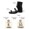 Design sense niche side zipper black 2025 new hollow thick heel sandals women's summer square head cool boots cover toe cool boots