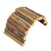 Hamster Wooden Bridge Toy Bendable Bridge Ladder Hideout for Reptile Mice Rodents Small Animal Chew Toy