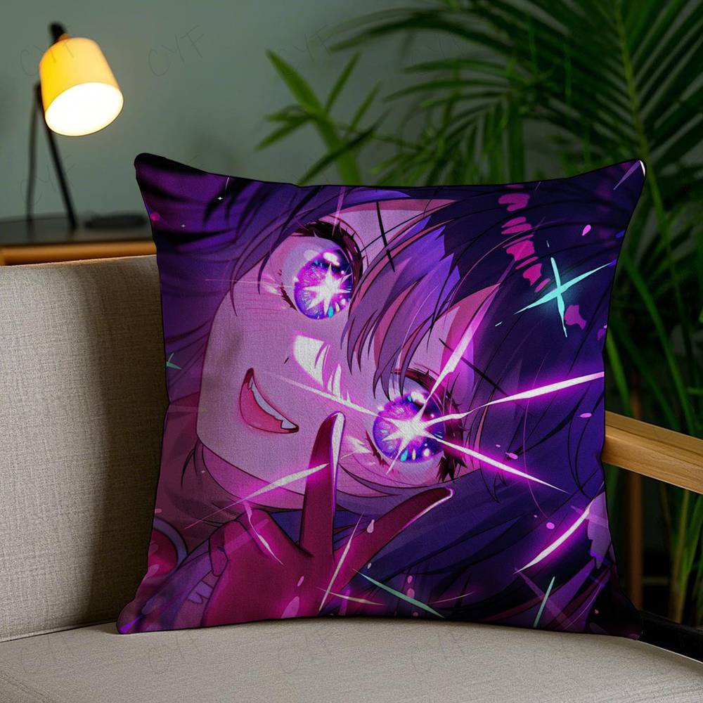 Hot Anime Hoshino Ai Pillow Case Safe Custom Photo Pillow, Anti-Fade Brushed Fleece Cushion, Maternal & Infant Safe.