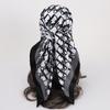 90 * 90Cm Square Scarf, Simulated Silk Scarf, Women'S Headscarf Co Contrasting Color Shawl Stripe Simple