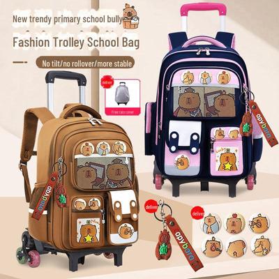"Zaini scolastici trolley di grande capacità per studenti di seconda, terza e sesta elementare - Design Card Bara per ridurre il peso del trasporto"