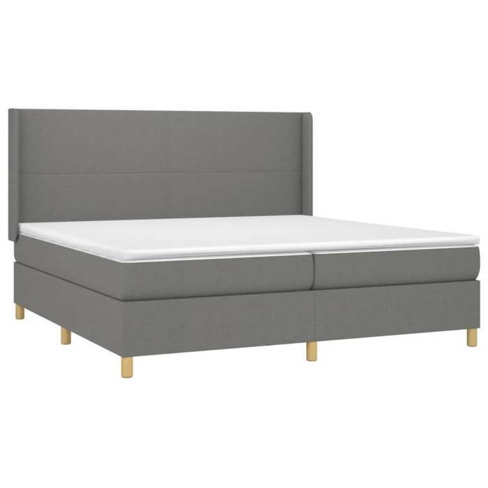 Maison Exclusive - Lattenrost Bett Matratze LED Dunkelgrau 200x200 cm Stoff