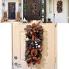 Handmade Scary Pumpkin Halloween Wreath Door Decoration For Yard And Home