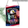 2D Flat Decorative 8×12 Inch Aluminum Plaque Metal Sign | 250 Years of Freedom (1776-2026): Statue of Liberty, Bald Eagle & American Flag Pattern