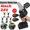 88V 1080W 4 Inch Mini Electric Chain Saw With 2 Battery Rechargeable Woodworking Pruning One-handed Garden Logging Power Tool