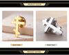 Dawapara Stainless Steel Orthodox Cross Women's Brooches Lapel Pin Religious Christian New Year Gift Minimalism Jewelry