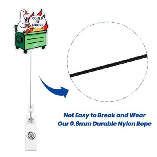 ID Badge Holder with Clip Retractable Card Holder for Name Tags Keys Masks Portable Easy Pull Badge Holder for Work School Events
