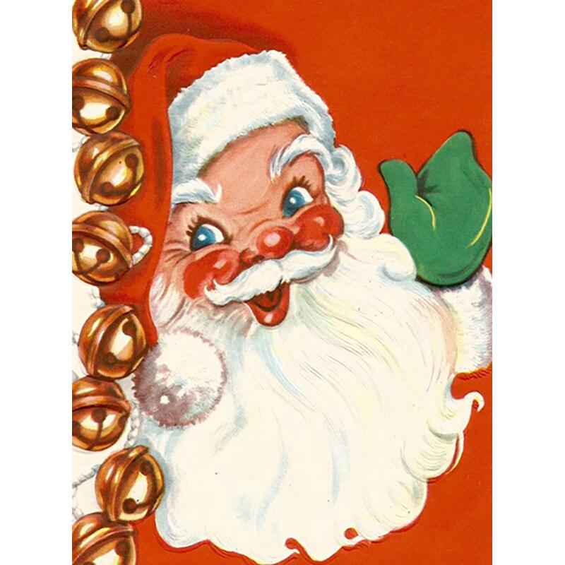 New 5D DIY Diamond Painting Christmas Diamond Embroidery Santa Claus Cross Stitch Full Round Drill Home Decor Manual Gift