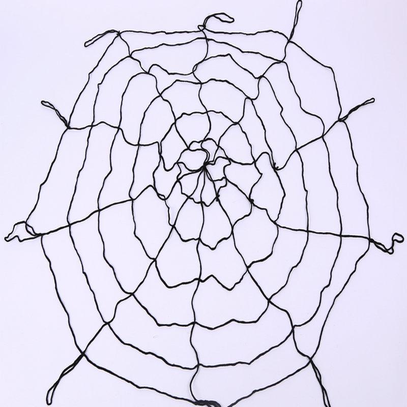 1.5m Black & White Cobweb Halloween Decoration with Spider