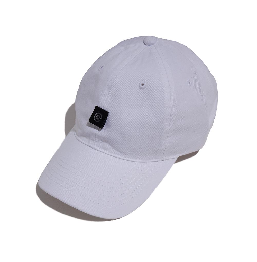 APOSTROPHE COMMA Bk Point Label Ball Cap (White)