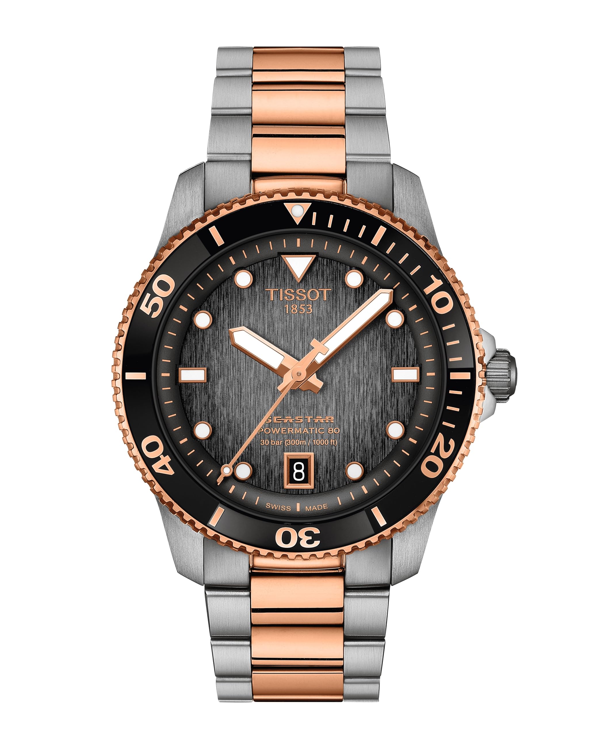 

Tissot Seastar 1000 Powermatic 80 Wristwatch T1208072205101 40mm Gray Gradient Dial