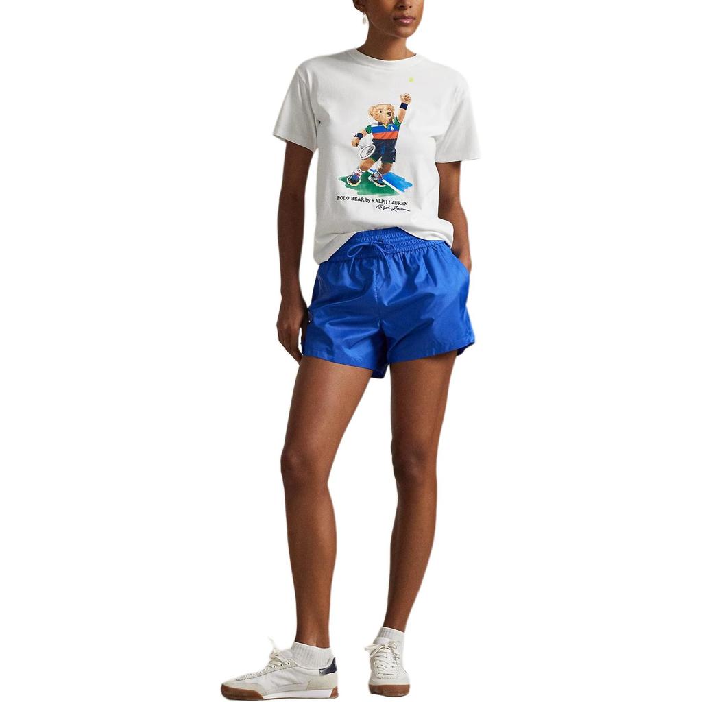 Polo Ralph Lauren Polo Bear US Open Series Loose Fit Bear Print Crew Neck Short Sleeve T-Shirt Women tops 211A89206-001