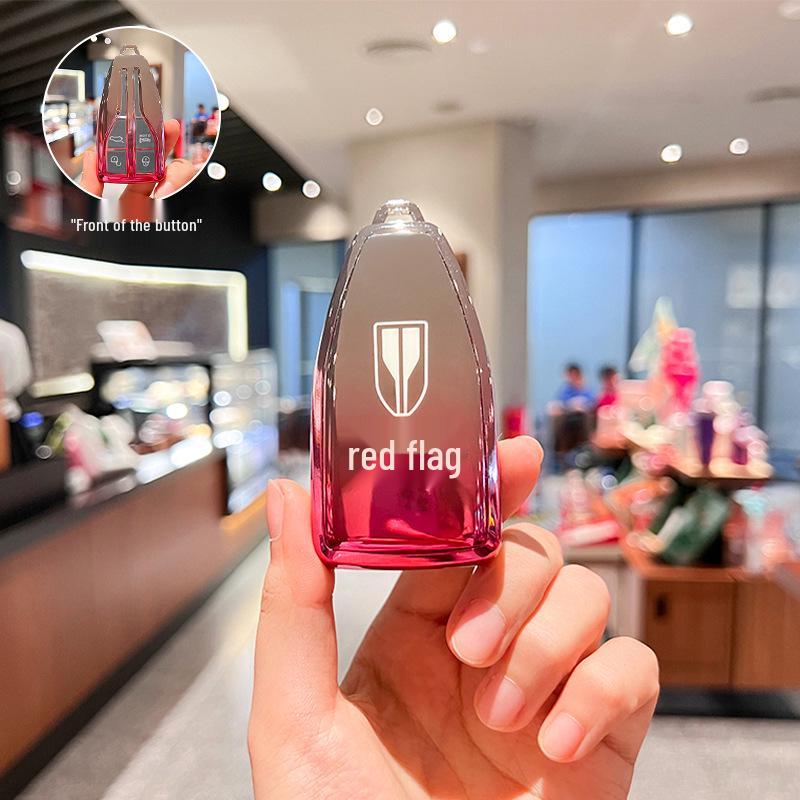 

Чехол для ключа Hongqi HS5 2022: Совместим с моделями H9, H5, H7, HS7, HS9 - Роскошный унисекс автомобильный чехол и держатель для ключей