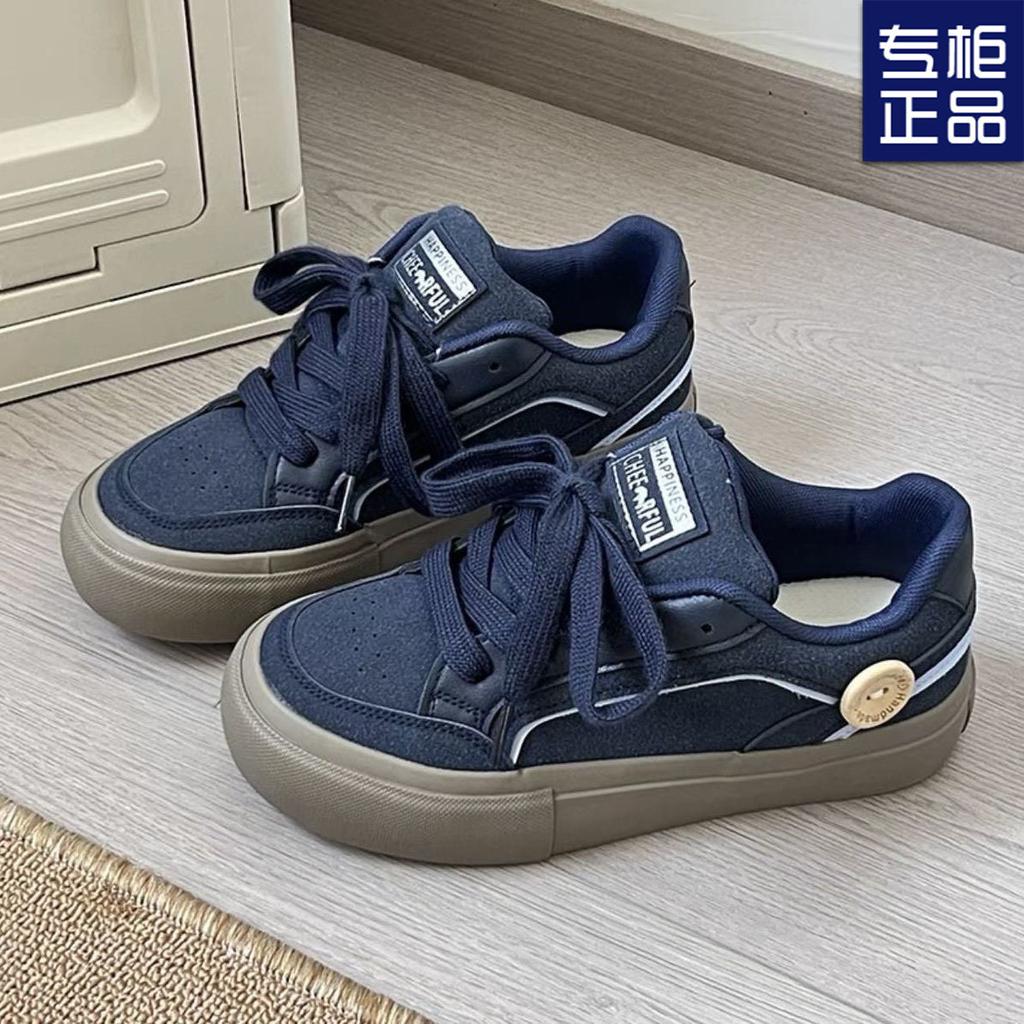 Super Fire Little White Shoes Women's Shoes 2025 Spring New Niche Original Korean Shoes Versatile Thick Baseplate Shoes