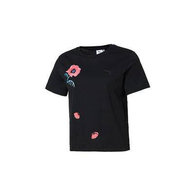 X Sue Tsai Short Sleeve Round Neck T-Shirt Women Tops Black 595252-01