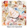 50 Shell Creative Stickers Personalized Small and Fresh Korean Ins Style Decorative Water Cup Mobile Case Stickers