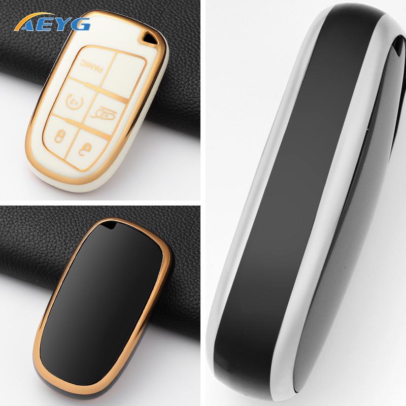 Soft Tpu Car Key Case Cover Shell For Jeep Renegade Grand Cherokee For Dodge Ram 1500 Journey Charger Challenger Fiat Durango