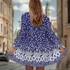 Women's Gradient Stripe Speckle Ethnic 3D Print Long Sleeve Open Front Cardigan, Casual Loose Fit Lightweight Street Style Outerwear