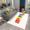 Pride Rainbow Carpet LGBT Themed Rug Colorful Love Heart Print Area Rugs for Adult Yoga Mats Living Room Black Flat Mat Doormat