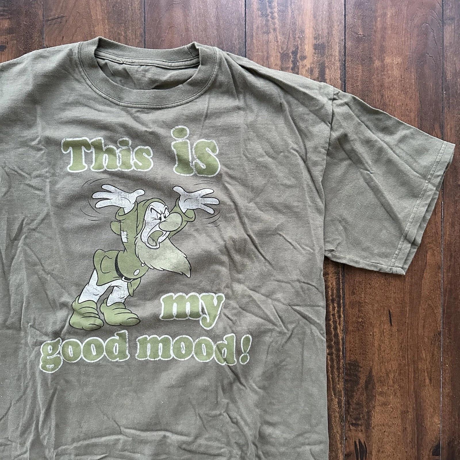 Disney Grumpy My Bad Mood Vintage Style T Shirt Snow White Cute Funny Florida 3XL