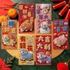 6Pcs Cute 3D Sheep Design Red Envelopes With Vibrant Wishes Prints Perfect For Tet Lunar New Year Holiday Gifting