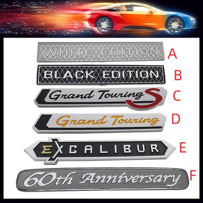 60. Yıldönümü Grand Touring Gts S Siyah Beyaz Baskı Excalibur Çamurluk Gövde Arka Çıkartması Amblem Rozeti Etiket Land Cruiser için - Amblemler -