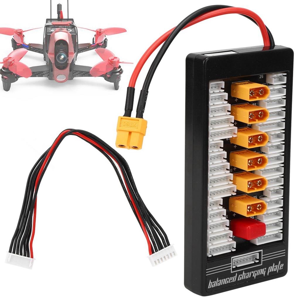 2S‑6S XT60 Plug Parallel Charging Board RC Battery Charging Board Para BoardBlack