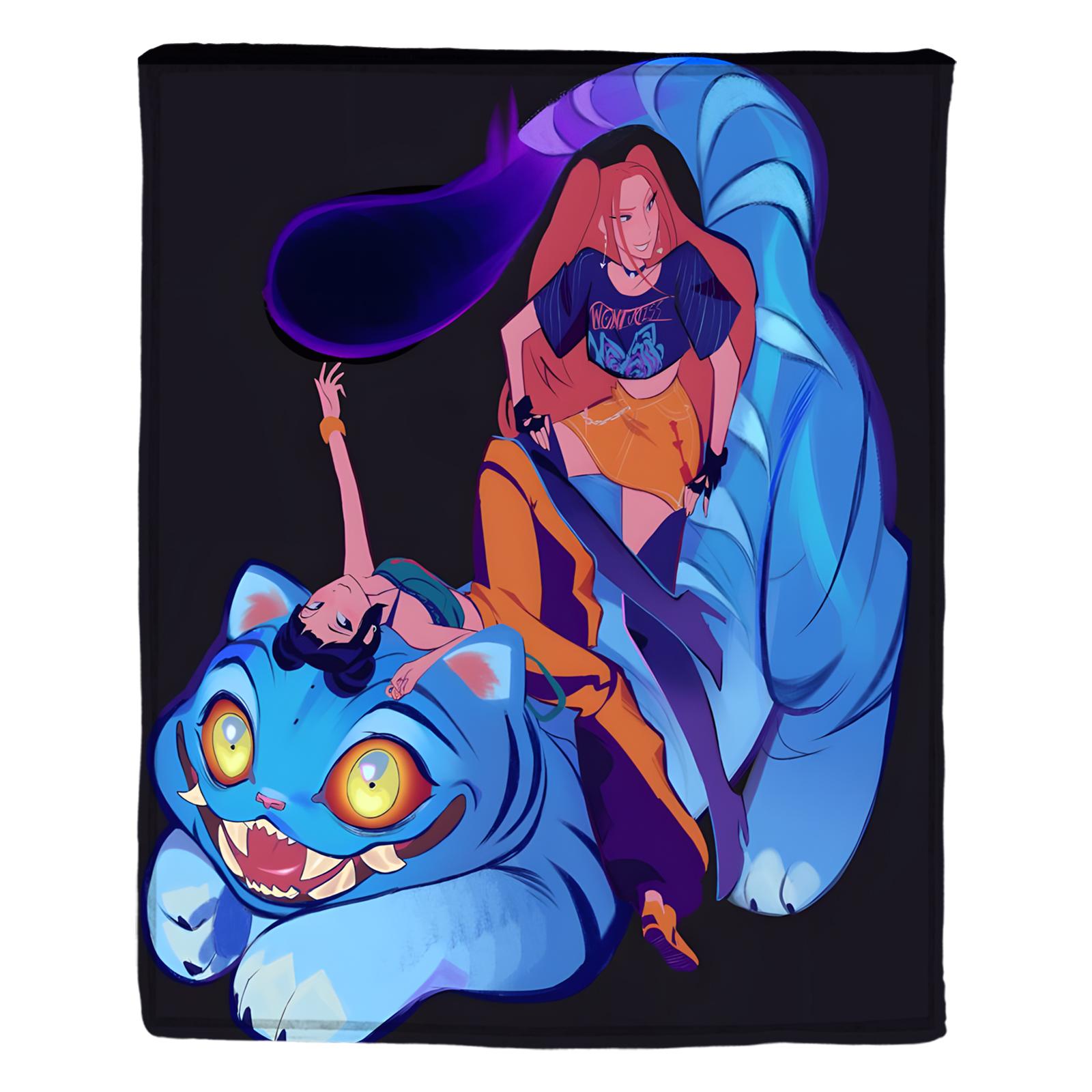 

Flannel Digital Printed Blanket Conditioning Blanket Sofa Blanket Girl Gift One Size