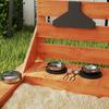 Sandbox with Sun Canopy, Pirate Ship, Incl. Children's Kitchen Play Set, Solid Wood, 180 X 103 X 144.5 Cm, Green