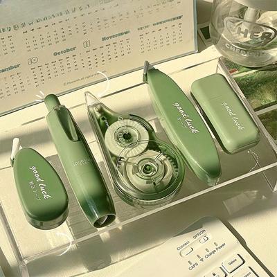 6pcs/set Student Simplicity Correction Tape for Kids Fashion Solid Color Series Smooth White Ink Correction Tape School Supplies