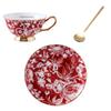 Europäische Leichte Luxus Rose Elegante Knochenporzellan Kaffeetassen - Nischen Ins Stil