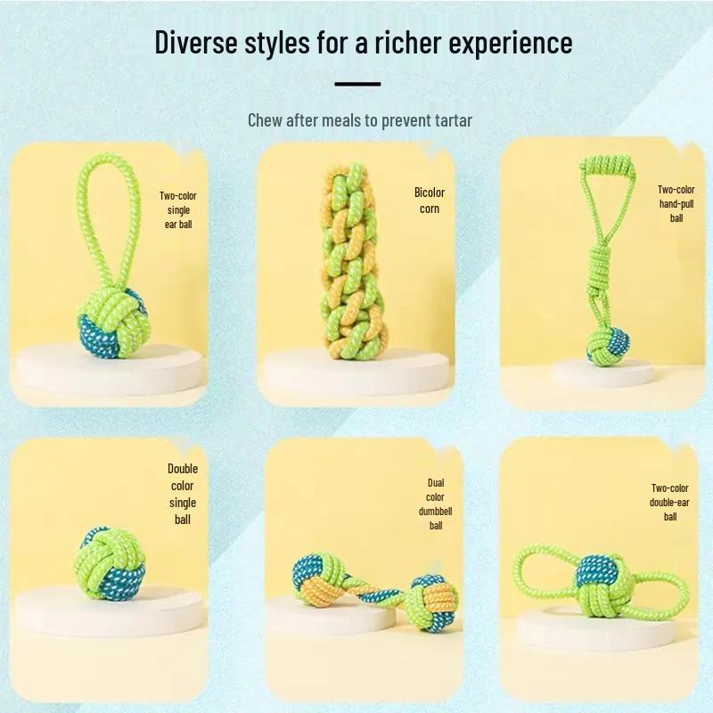 Pet Rope Knot Toy: Durable Bite-Resistant Toy for Small & Medium Dogs