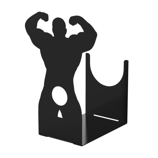 

Muscular Man Wine Bottle Holder Black Metal Wine Display Stand Countertop Freestanding Wine Storage Rack Funny Adult Tabletop Centerpiece B