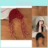 Elegant Pearl Tassel Pendant Knitted Hat For Women With Vintage Bohemian Style