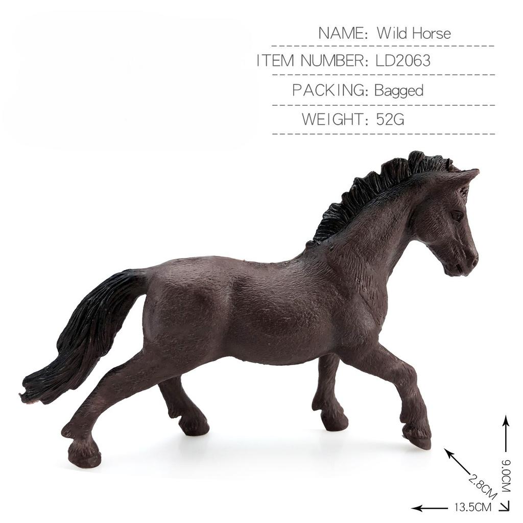 Simulated Animal Horse Models  Foals  Steeds  Black Horses  Thousand-mile Horses  Wild Horses  Children's Cognitive Toys  Animal Model Ornaments