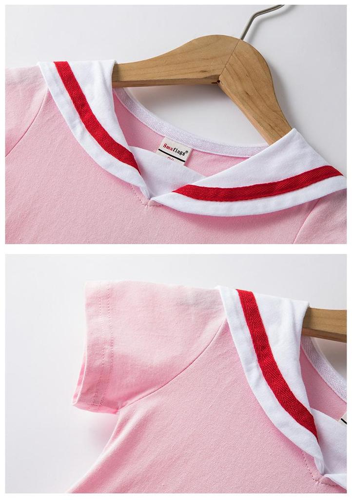 Hello Kitty Girls' Short-Sleeve Summer Dress - New Style, Pure Cotton, Lightweight Skirt