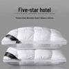 Luxury Durable Hotel Pillow: Neck Support, Non-Collapsing, Washable Feather Velvet