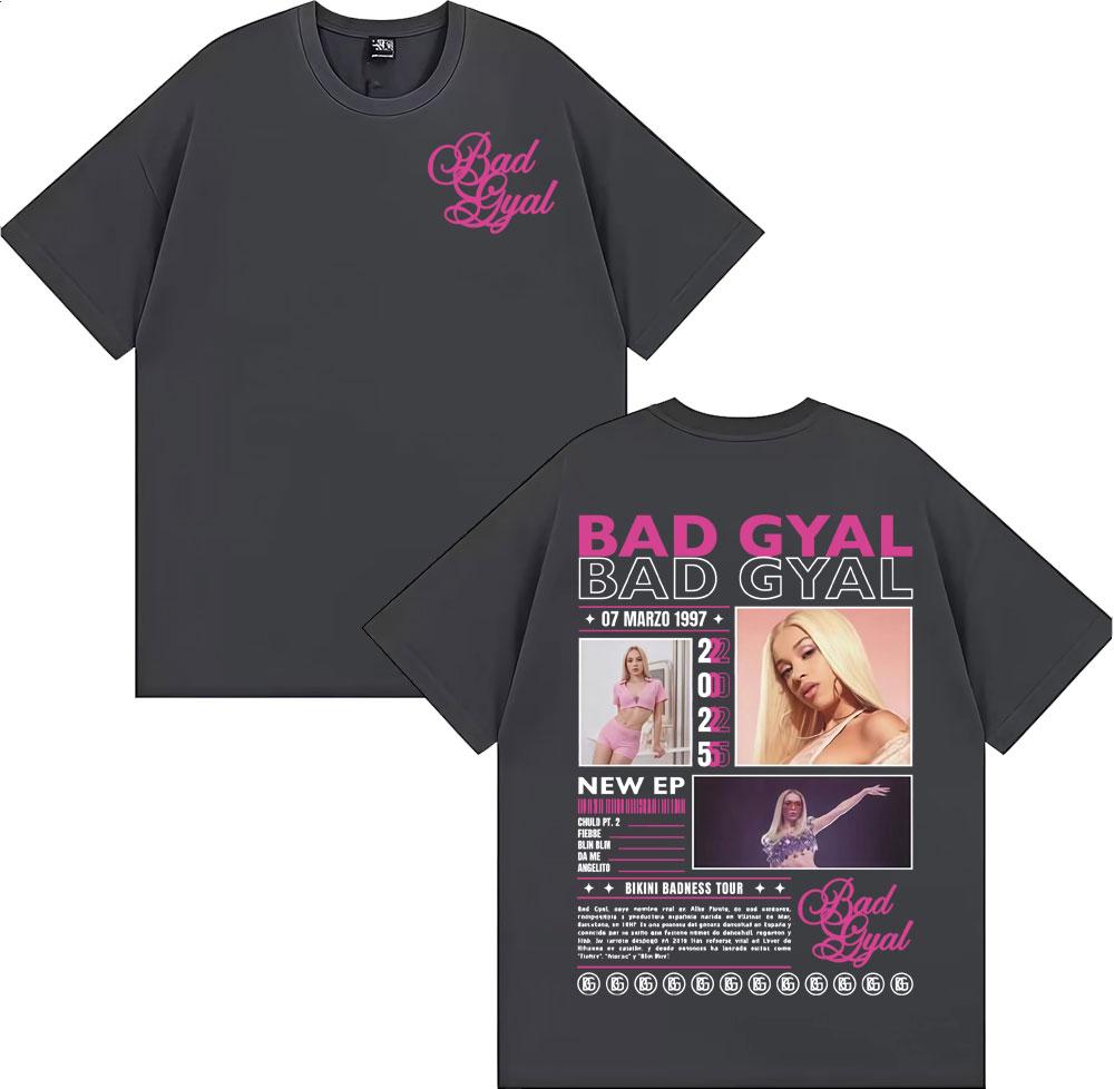 Bad Gyal Bikini Badness Tour 2025 Graphic T-shirts Men Women Fashion Aesthetic Short Sleeve T Shirts Comfort 100% Cotton T Shirt