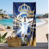 Asciugamano da Spiaggia Personalizzato Stampato Jude Bellingham Logo Calcio Supporto Nome Personalizzato Testo Asciugamano Assorbente Per Sport Viaggio Regalo Speciale