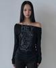 5OML Hey Off-Shoulder Long Sleeve (Black)