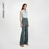 Langzi Retro High-Waist Flared Casual Pants