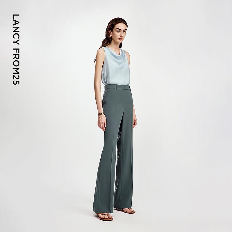 Langzi Retro High-Waist Flared Casual Pants