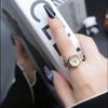 Unique Imitation Watch Design with Gold Open Ring, Gothic Girls' Fashion Jewelry For Women Party Luxury Accessories