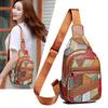 Bolso de hombro y pecho versátil y moderno para mujer: mochila pequeña de cuero con estilo en contraste