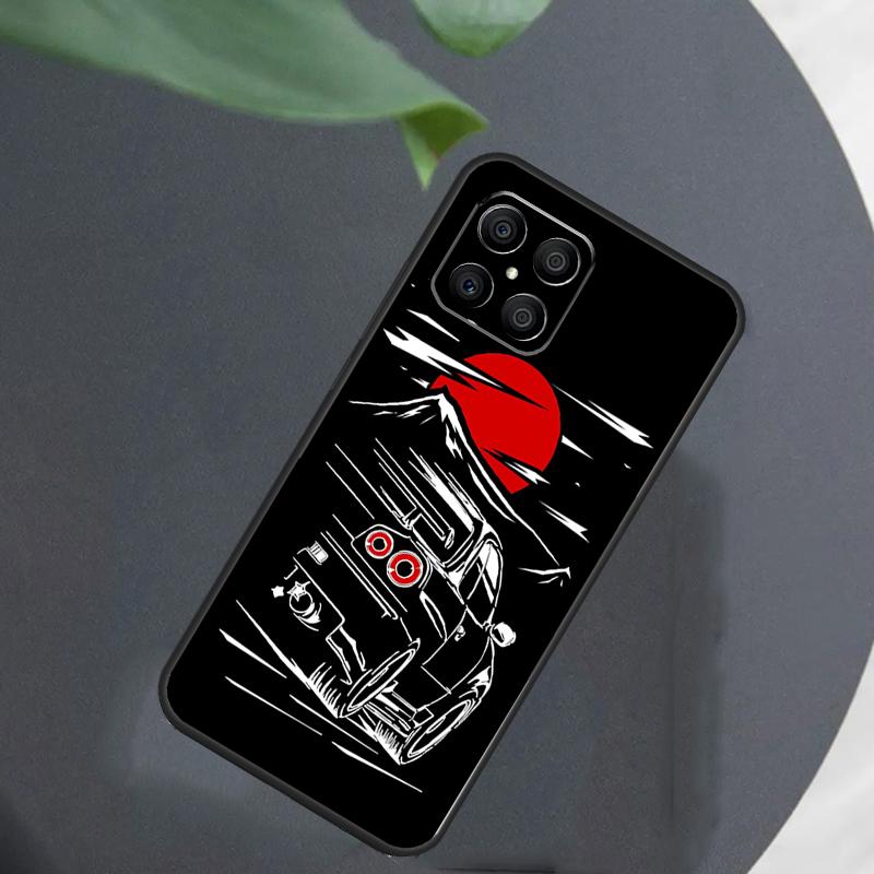 Japan JDM Sports Cars Male Men Case For Honor Magic 5 6 7 Pro Lite Cover For Honor 400 200 50 70 90 X9 X8a X8b X9a X9b X9c