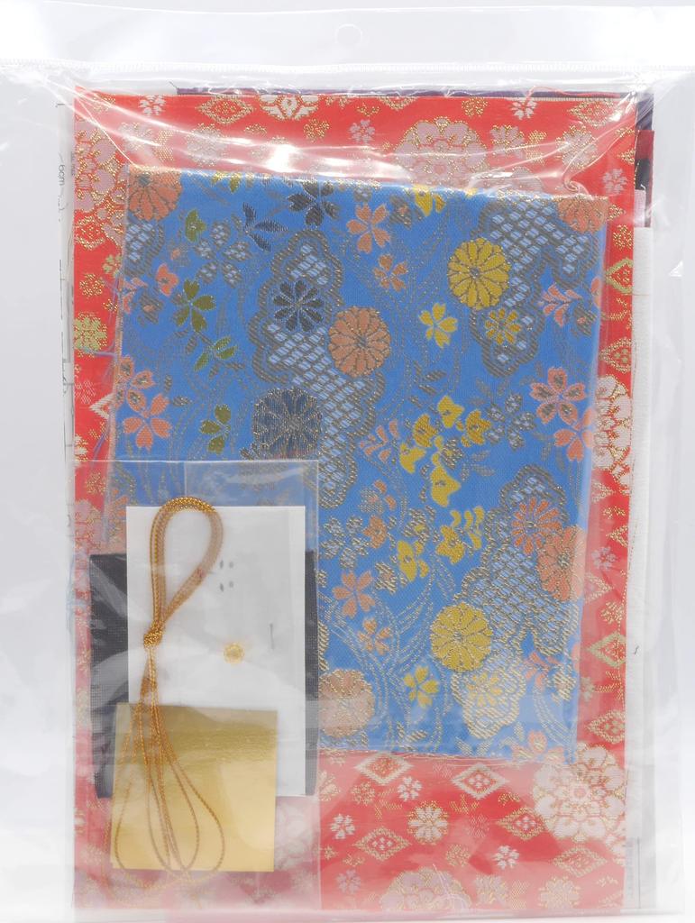 Takagi Seni Panami Hinamatsuri Handicraft Chirimen Kit Prince and Princess Decoration snow gold diamond stand HM17 Black stand, lantern, cotton,