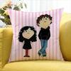 C-Charlie And L-Lola World Various Sizes Square Pillow Case For Car Home Bedchamber Decor