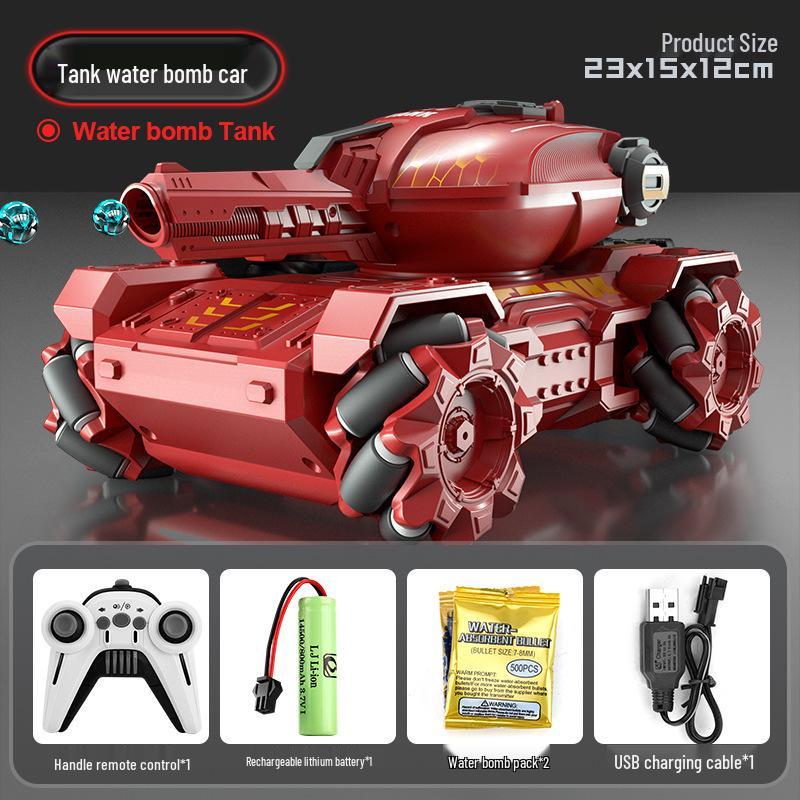 2.4G Gesture Sensing Remote Control Tank Car with Water Bomb Launch, Drifting, and Off-Road Racing for Kids