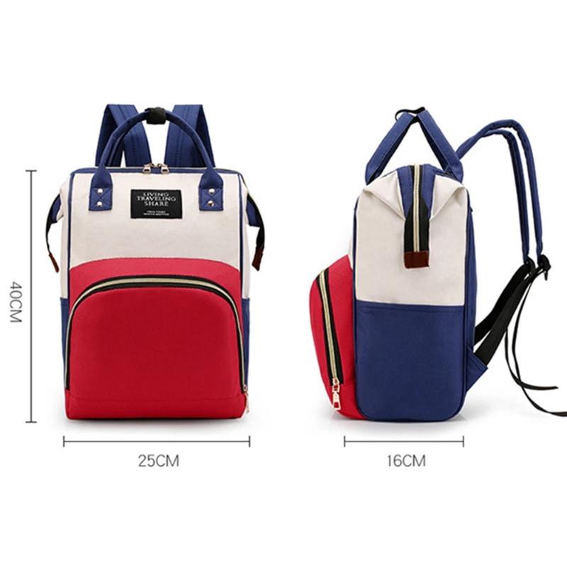 Torba Mommy: Prosta, stylowa, lekka torba dla mamy z podwójnym ramieniem: Wielofunkcyjny, wychodzący plecak dla matki i dziecka o dużej pojemności